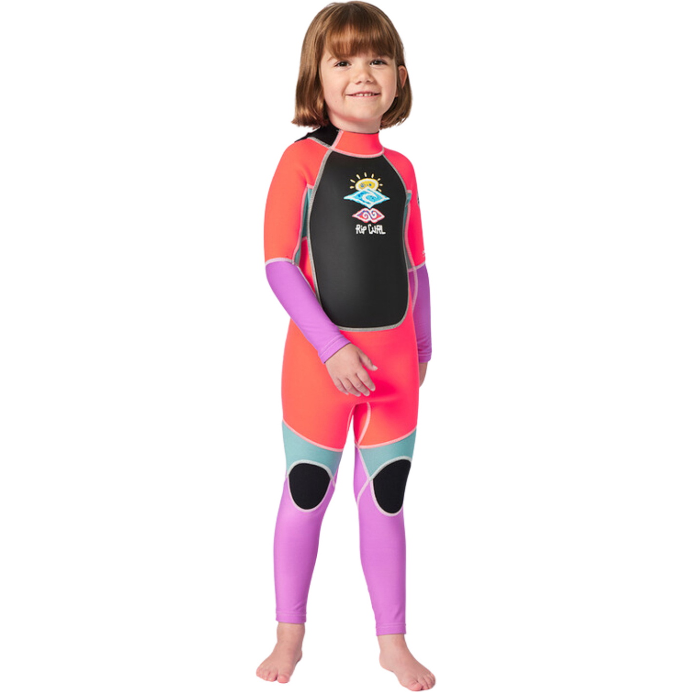 2026 Rip Curl Groms Omega 1.5mm Back Zip Easy On / Off Muta 002TSP - Hot Pink